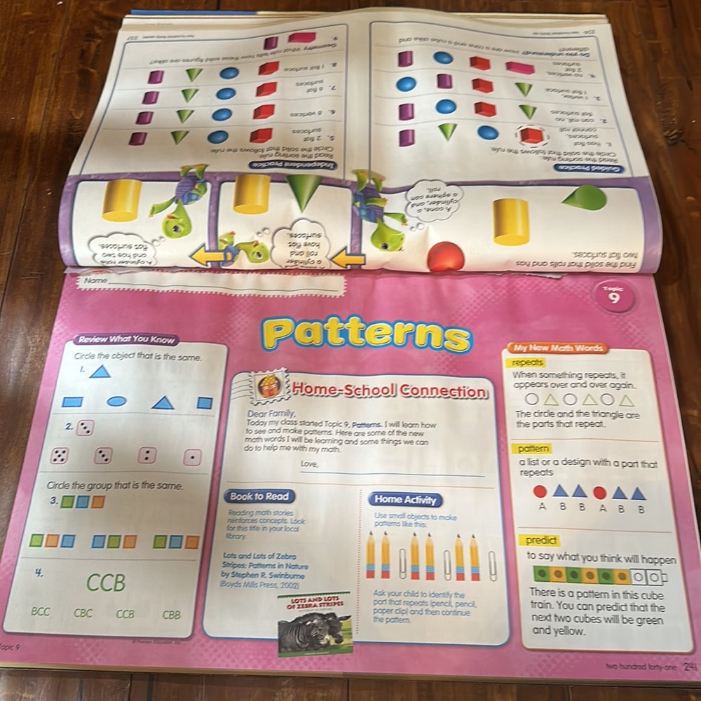 Envision Math, Grade 1, Student Edition‎ Large format workbook - Picture 4 of 6